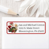 Santa Claus Cute Angel Persoonlijke retouradres Etiket (Insitu)