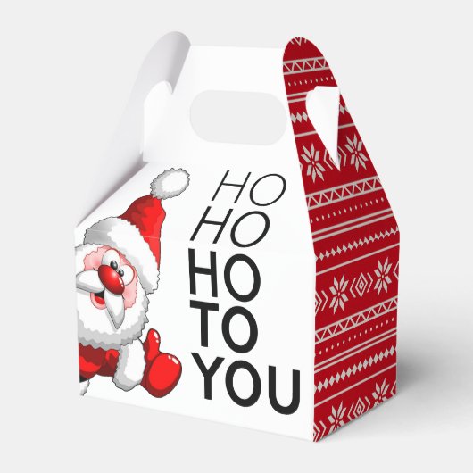 Santa Claus Cute Ho Ho Bedankdoosjes (Voorkant Zijde)