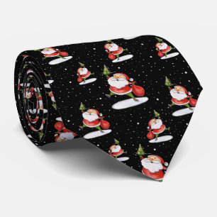 Santa Claus Cute Kerstmis waterverf Nec Stropdas