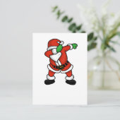 Santa Claus dab dance kerst T-shirt Feestdagenkaart (Staand voorkant)