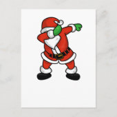 Santa Claus dab dance kerst T-shirt Feestdagenkaart (Voorkant)