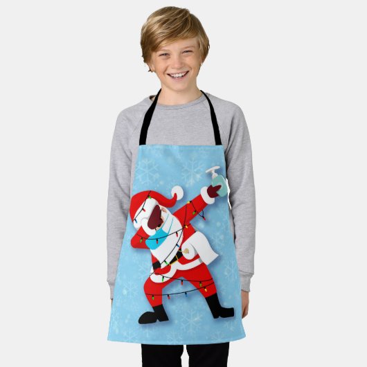 Santa Claus Dabbing Christmas covid Schort (Gedragen)
