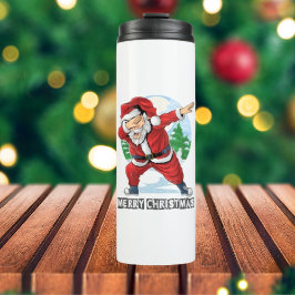Santa Claus Dabbing Dance Thermische Tumbler Thermosbeker