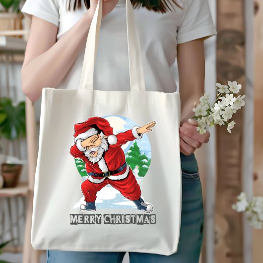 Santa Claus Dabbing Dance Tote Bag