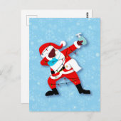 Santa Claus Dabbing kerstviid Briefkaart (Voorkant / Achterkant)