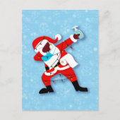 Santa Claus Dabbing kerstviid Briefkaart (Voorkant)