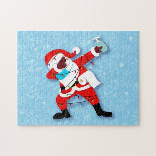 Santa Claus Dabbing kerstviid Legpuzzel (Horizontaal)