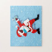 Santa Claus Dabbing kerstviid Legpuzzel (Verticaal)