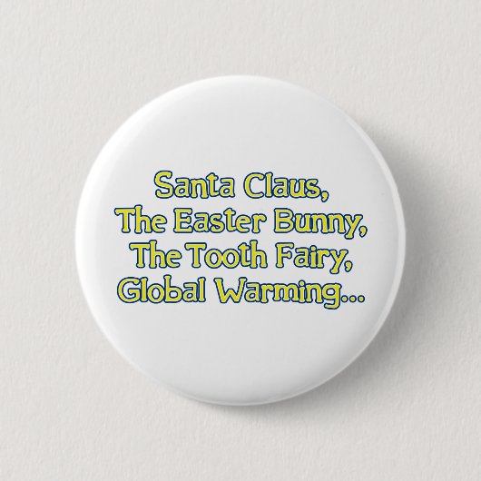Santa Claus, de paasbunny, de Tooth Fairy, Gl Ronde Button 5,7 Cm (Voorkant)