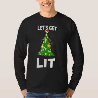 Santa Claus December Cadeaus rendierfamilie Chri T-shirt