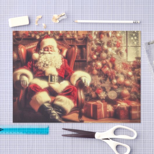 Santa Claus Decoupage Craft Tissue Paper Tissuepapier (Craft)