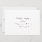 Santa Claus, Deer, Pine Trees,Prettige feestdagen  (Achterkant)