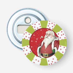 Santa Claus Deisigner kerstflesopener Button Flesopener