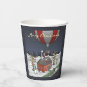 Santa Claus delivers Christmas presents Papieren Bekers (Achterkant)