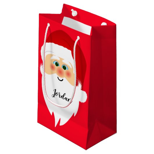 Santa Claus Design Gift Bag Klein Cadeauzakje (Voorkant Gekanteld)