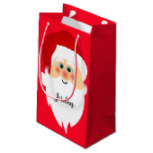 Santa Claus Design Gift Bag Klein Cadeauzakje (Achterkant Gekanteld)