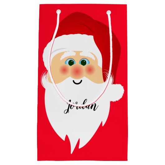 Santa Claus Design Gift Bag Klein Cadeauzakje (Voorkant)