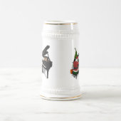 Santa Claus die Piano afspeelt Bierpul (Center)