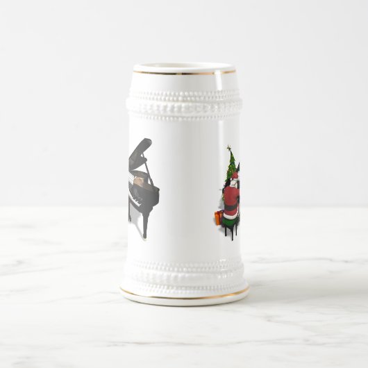 Santa Claus die Piano afspeelt Bierpul (Center)