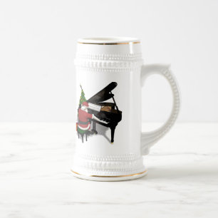 Santa Claus die Piano afspeelt Bierpul