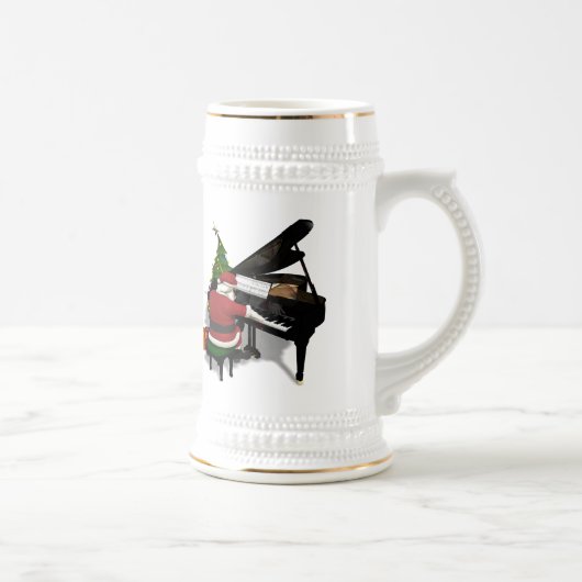 Santa Claus die Piano afspeelt Bierpul (Rechts)