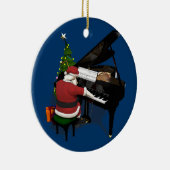 Santa Claus die Piano afspeelt Keramisch Ornament (Rechts)