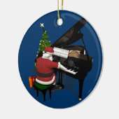 Santa Claus die Piano afspeelt Keramisch Ornament (Links)