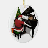 Santa Claus die Piano afspeelt Keramisch Ornament (Rechts)