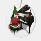 Santa Claus die Piano afspeelt Keramisch Ornament (Links)
