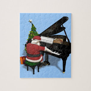 Santa Claus die Piano afspeelt Legpuzzel