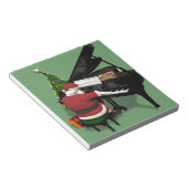 Santa Claus die Piano afspeelt Notitieblok (Schuin)
