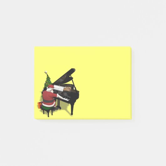 Santa Claus die Piano afspeelt Post-it® Notes (Voorkant)