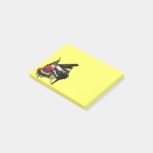 Santa Claus die Piano afspeelt Post-it® Notes (Schuin)