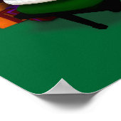 Santa Claus die Piano afspeelt Poster (Hoek)