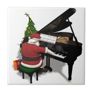 Santa Claus die Piano afspeelt Tegeltje