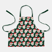 Santa Claus Divers Groene Rode Cartoon Kerst Schort (Voorkant)