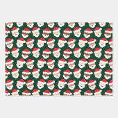 Santa Claus Diverse Red Green Skin Tone Kerstmis Inpakpapier Vel (Voorkant)