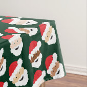 Santa Claus Diverse Red Green Skin Tone Kerstmis Tafelkleed (Voorbeeld)