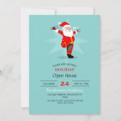 Santa Claus doet fitness-oefeningen. Kaart (Voorkant)