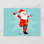 Santa Claus doing fitness exercises Briefkaart (Voorkant)