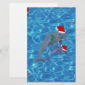 santa claus dolphins briefpapier (Voorkant / Achterkant)