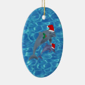 santa claus dolphins keramisch ornament (Rechts)