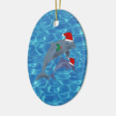 santa claus dolphins keramisch ornament (Links)