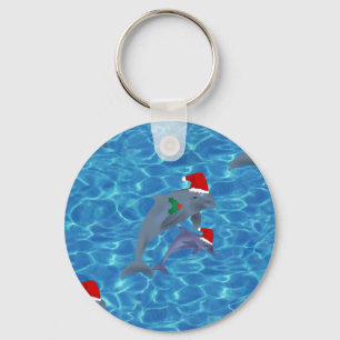 santa claus dolphins sleutelhanger