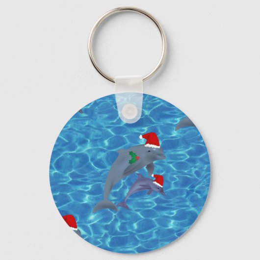 santa claus dolphins sleutelhanger (Voorkant)