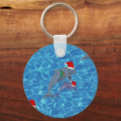 santa claus dolphins sleutelhanger (Voorkant)
