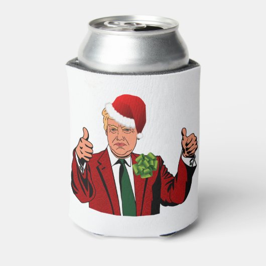 santa claus donald trump blikjeskoeler (Blikje Achterkant)