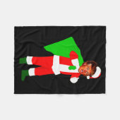 Santa Claus Donald Trump Funny Christma Ugly Xmas Fleece Deken (Voorkant (Horizontaal))