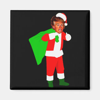 Santa Claus Donald Trump Funny Christma Ugly Xmas  Magneet