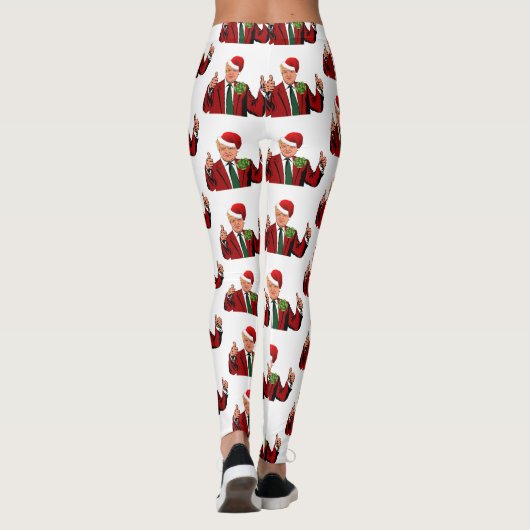 santa claus donald trump leggings kerst (Achterkant)